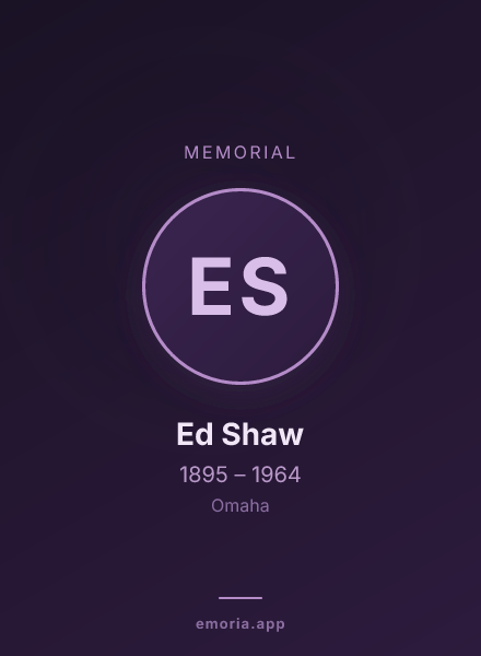Memorial portrait of Ed Shaw