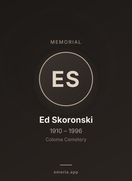 Memorial portrait of Ed Skoronski