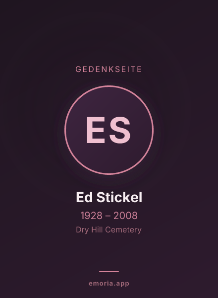 Gedenkportrait von Ed Stickel