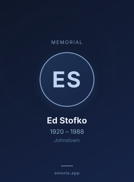Memorial portrait of Ed Stofko