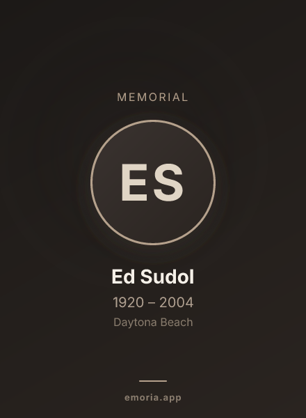 Memorial portrait of Ed Sudol