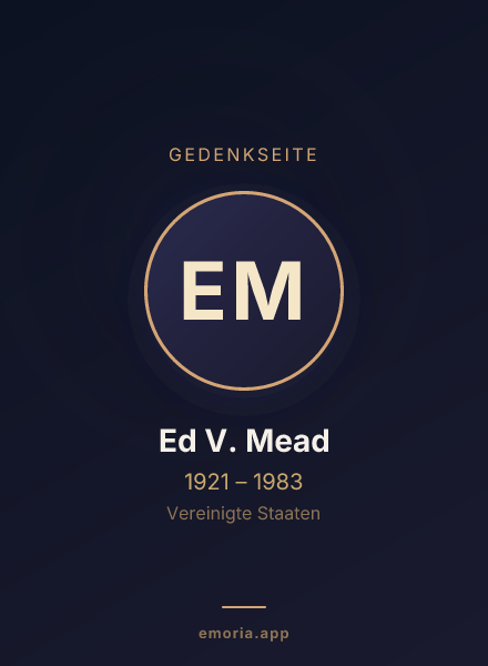 Gedenkportrait von Ed V. Mead