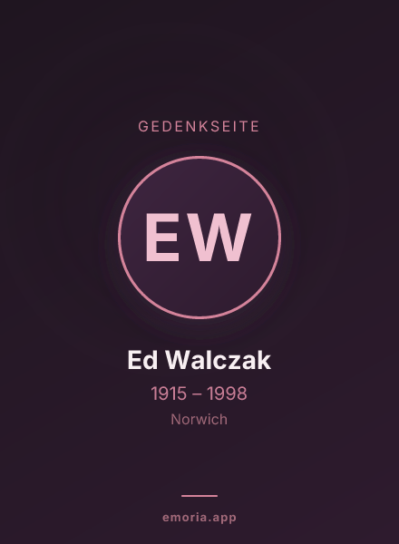 Gedenkportrait von Ed Walczak