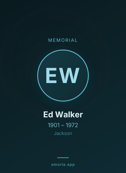 Memorial portrait of Ed Walker