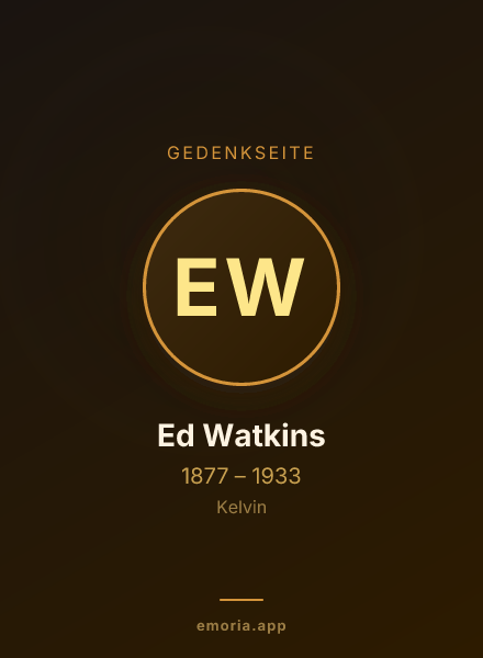 Gedenkportrait von Ed Watkins