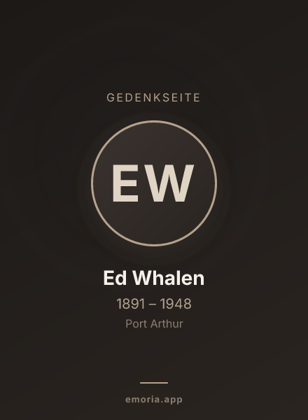 Gedenkportrait von Ed Whalen