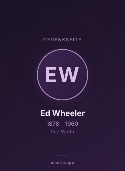 Gedenkportrait von Ed Wheeler