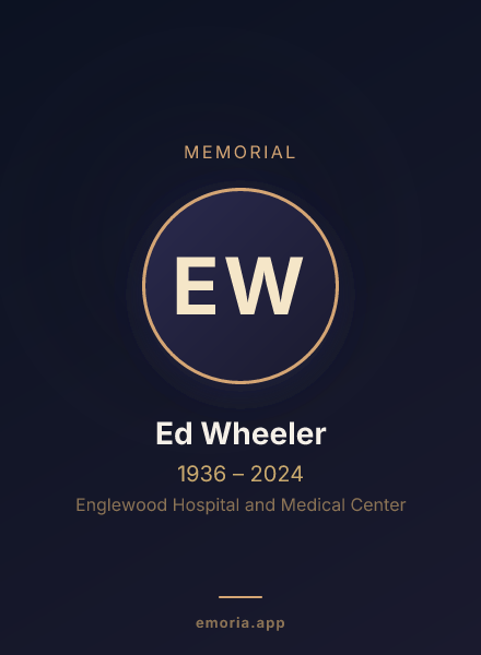 Memorial portrait of Ed Wheeler