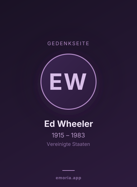 Gedenkportrait von Ed Wheeler
