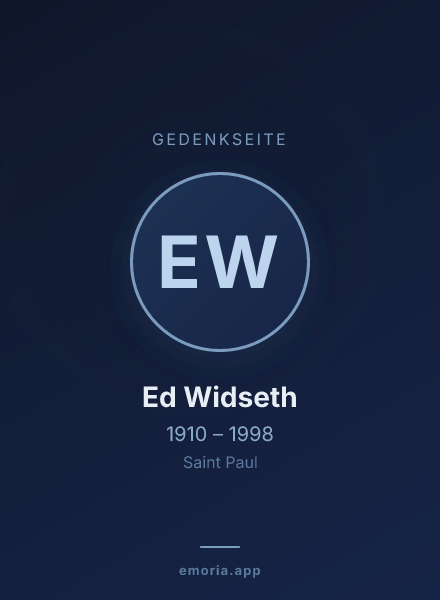 Gedenkportrait von Ed Widseth