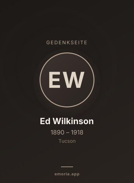 Gedenkportrait von Ed Wilkinson