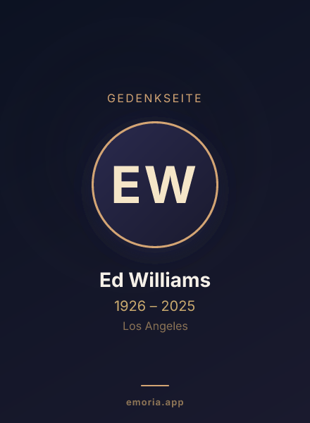 Gedenkportrait von Ed Williams