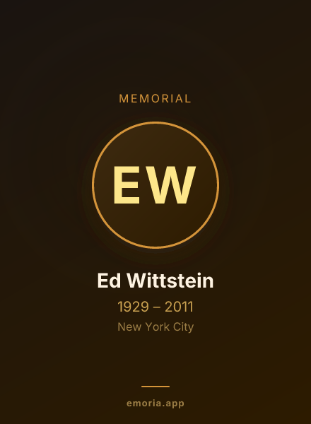 Memorial portrait of Ed Wittstein