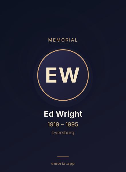 Memorial portrait of Ed Wright
