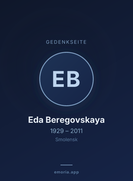 Gedenkportrait von Eda Beregovskaya