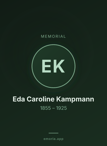 Memorial portrait of Eda Caroline Kampmann