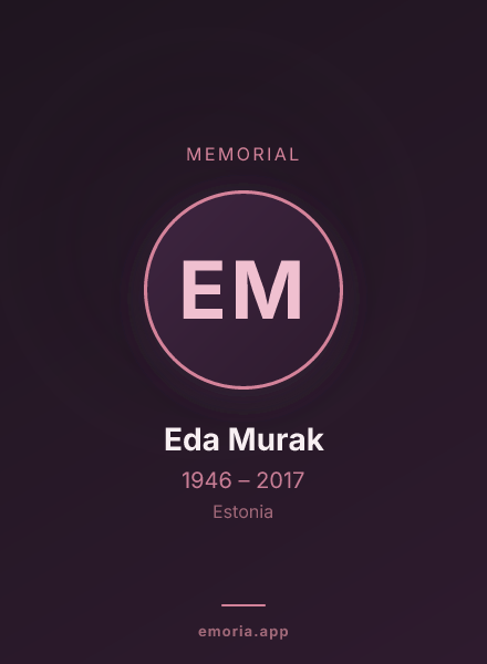 Memorial portrait of Eda Murak