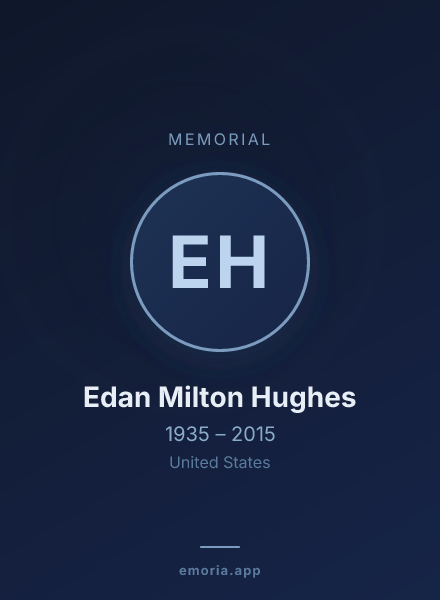 Memorial portrait of Edan Milton Hughes