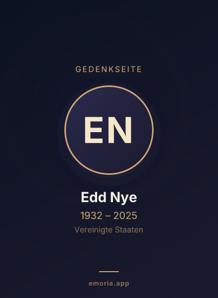 Gedenkportrait von Edd Nye