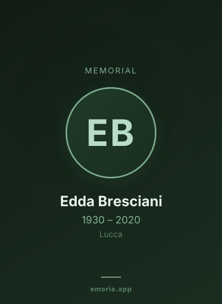 Memorial portrait of Edda Bresciani
