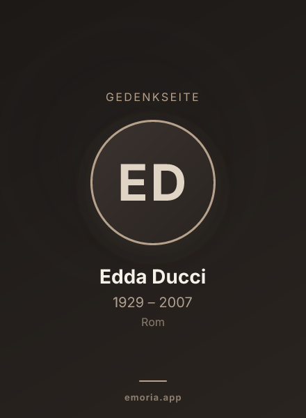 Gedenkportrait von Edda Ducci
