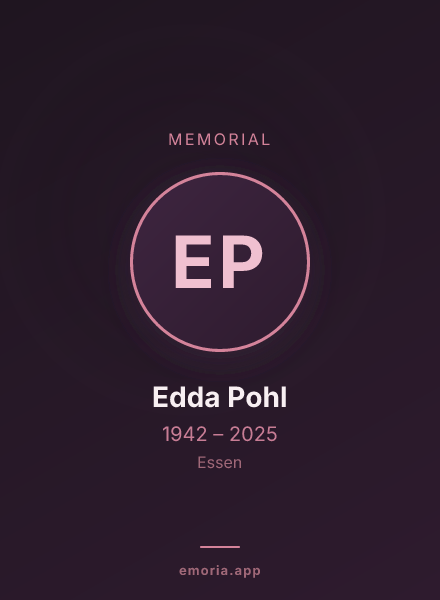 Memorial portrait of Edda Pohl