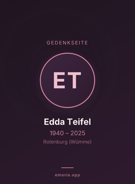 Gedenkportrait von Edda Teifel