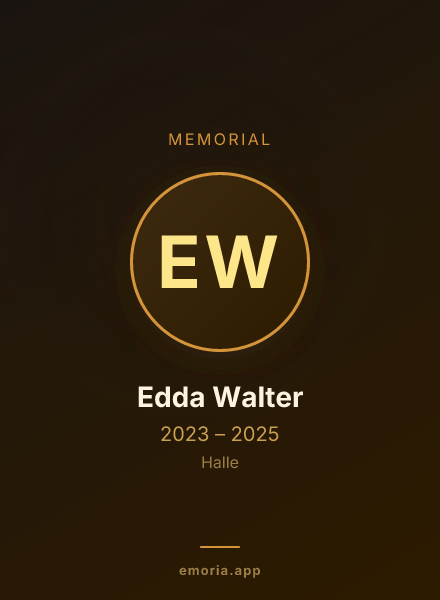 Memorial portrait of Edda Walter