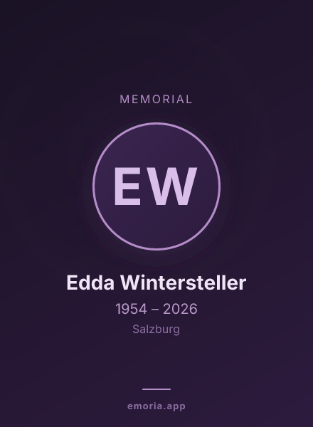 Memorial portrait of Edda Wintersteller