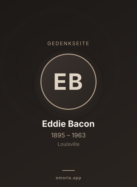 Gedenkportrait von Eddie Bacon