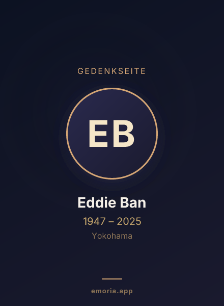 Gedenkportrait von Eddie Ban