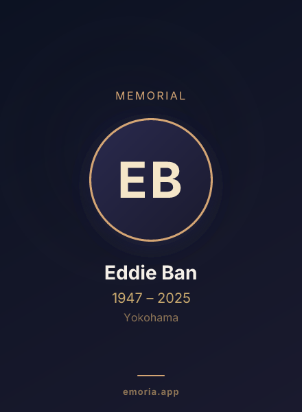Memorial portrait of Eddie Ban