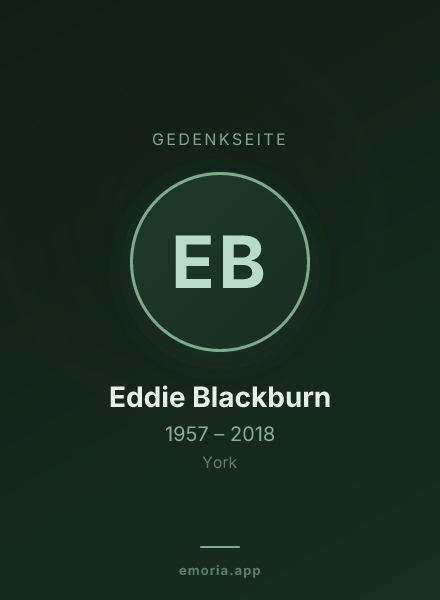 Gedenkportrait von Eddie Blackburn
