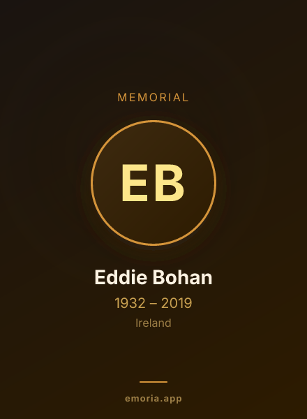 Memorial portrait of Eddie Bohan