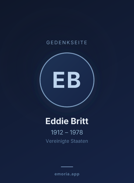 Gedenkportrait von Eddie Britt