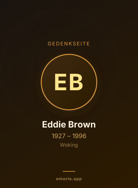 Gedenkportrait von Eddie Brown