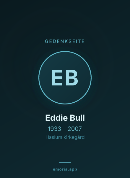 Gedenkportrait von Eddie Bull
