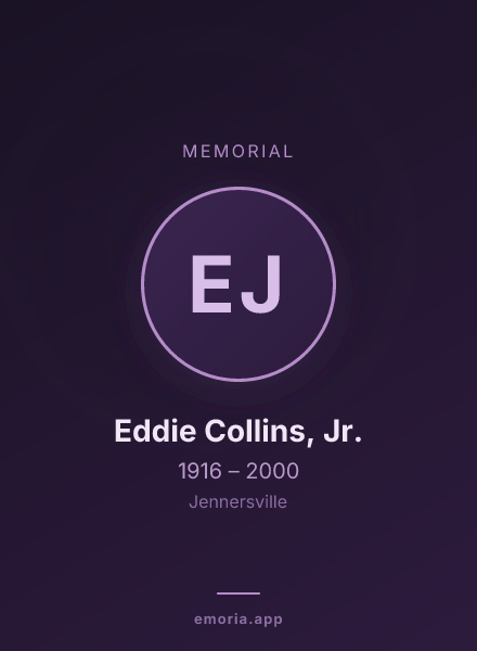 Memorial portrait of Eddie Collins, Jr.