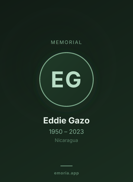 Memorial portrait of Eddie Gazo
