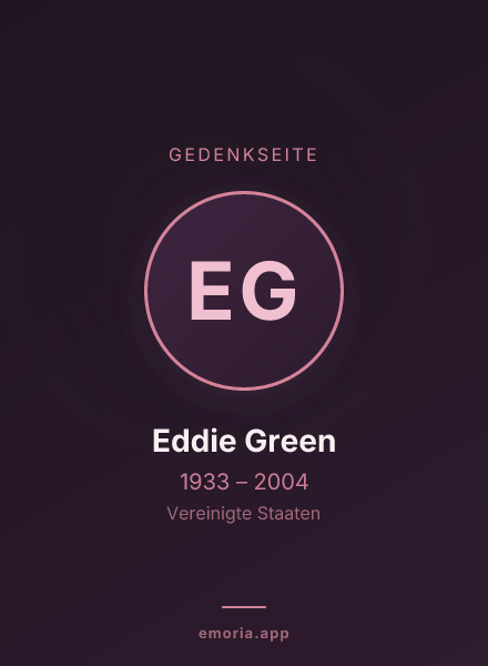 Gedenkportrait von Eddie Green