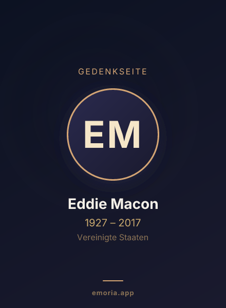 Gedenkportrait von Eddie Macon