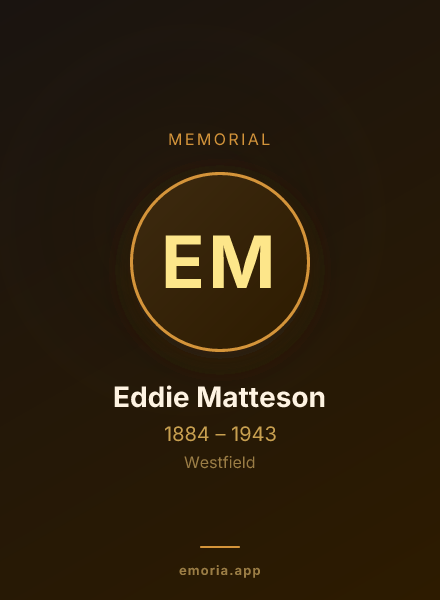 Memorial portrait of Eddie Matteson