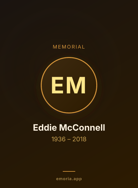 Memorial portrait of Eddie McConnell