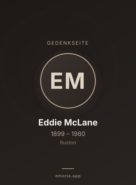 Gedenkportrait von Eddie McLane