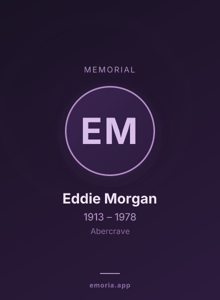 Memorial portrait of Eddie Morgan