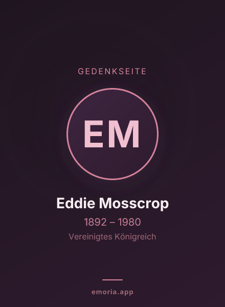 Gedenkportrait von Eddie Mosscrop