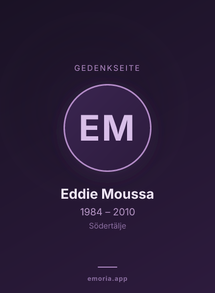Gedenkportrait von Eddie Moussa