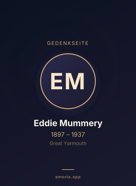 Gedenkportrait von Eddie Mummery