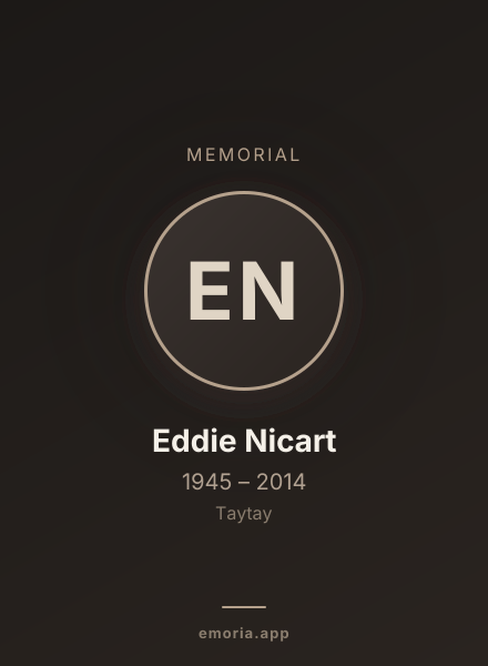 Memorial portrait of Eddie Nicart
