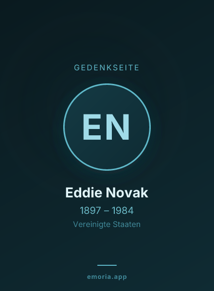 Gedenkportrait von Eddie Novak